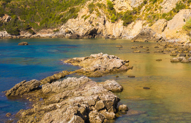 Cala del mar morto al Monte Argentario in Toscana