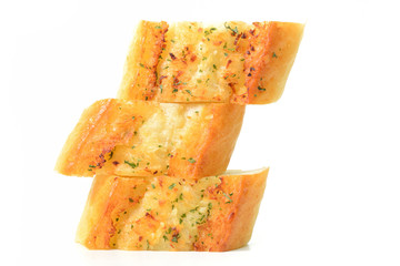 Garlic Bread homemade isolate on white background