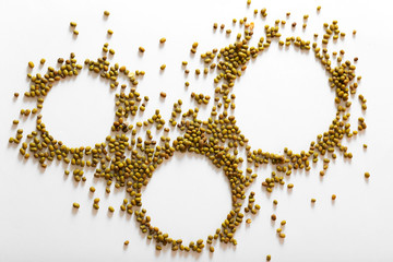 Organic frame background. Food texture