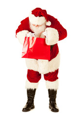 Santa: Looking In Shopping Bag