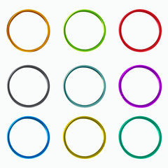 Color abstract circles. Loops  logo elements of template