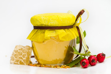 Herbal honey isolated