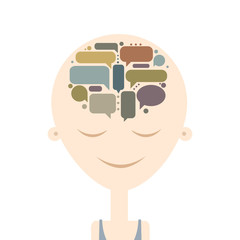 Human head and thoughts, concept design
