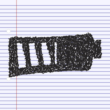 Simple doodle of a battery