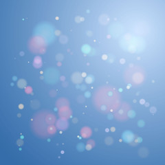 Abstract blue circular bokeh background