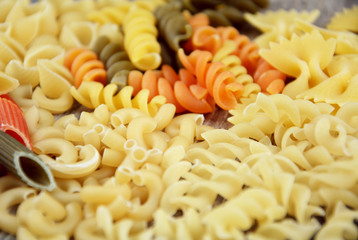Different kinds of pasta