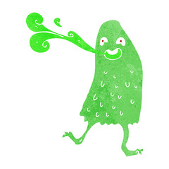 cartoon funny slime monster