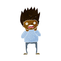 cartoon man panicking