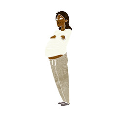cartoon pregnant woman