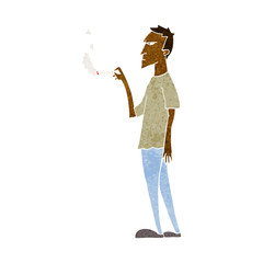 cartoon annoyed smoker