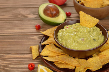 Traditional guacamole sauce