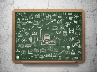 Fototapeta premium Business concept: Oil And Gas Indusry on School Board background