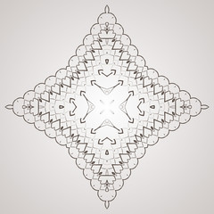 Vector circular pattern in the form of intricate flower. Mandala