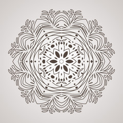 Vector circular pattern in the form of intricate flower. Mandala
