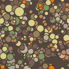 Vector seamless pattern of colored circles with contours
