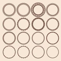 Set of Round Pattern Frames