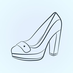 Icon Vector image of elegant high-heeled shoes