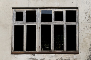 old window with wall
