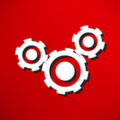 Cogs - vector icon
