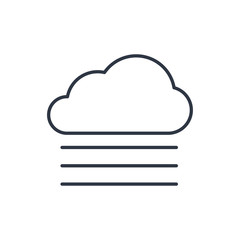 outline icon of foggy weather