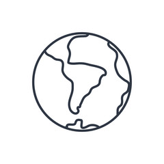 outline icon of earth
