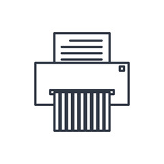 outline icon of shredder