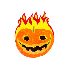 cartoon spooky pumpkin