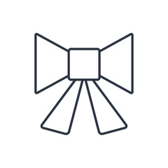 xmas bow outline icon