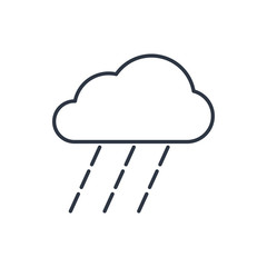 outline icon of heavy rain