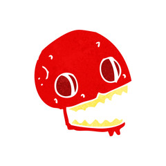 cartoon spooky skull