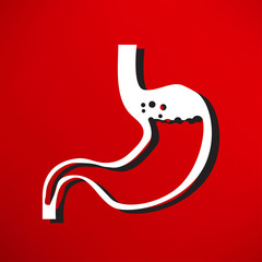 Fototapeta premium Human stomach symbol