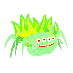 cartoon spooky spider