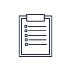outline icon of clipboard