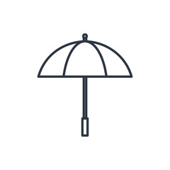 outline icon of umbrella