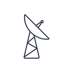 outline icon of dish antenna