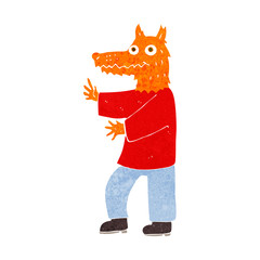 cartoon funny fox man