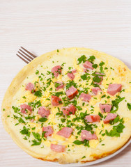 omelet with ham and cheese