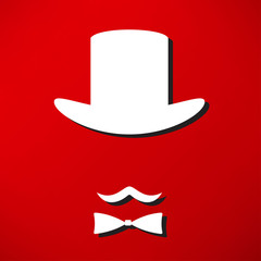 Bowler hat and moustache