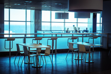 Tables in the public dining-room
