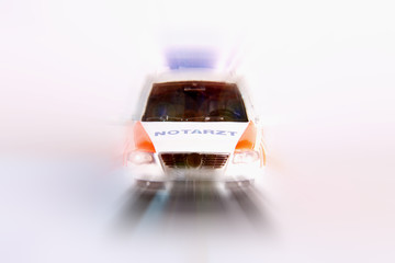 Notarztwagen im Einsatz