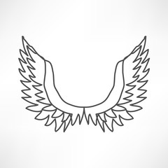 Vector illustration of angel icon