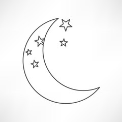 moon icon vector