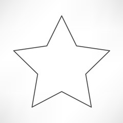 Communist star with hammer and sickle on white background.