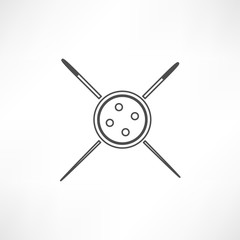 Obraz premium Needle and thread icon