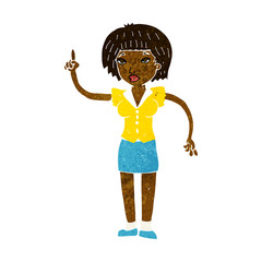 cartoon woman with idea