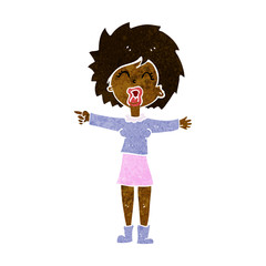 cartoon stressed out woman talking