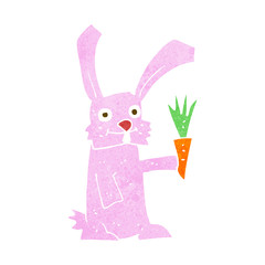 cartoon rabbit with carrot
