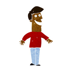 cartoon grinning man