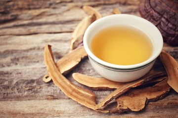 Ganoderma lucidum tea - Ling zhi mushroom.