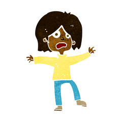 cartoon unhappy person